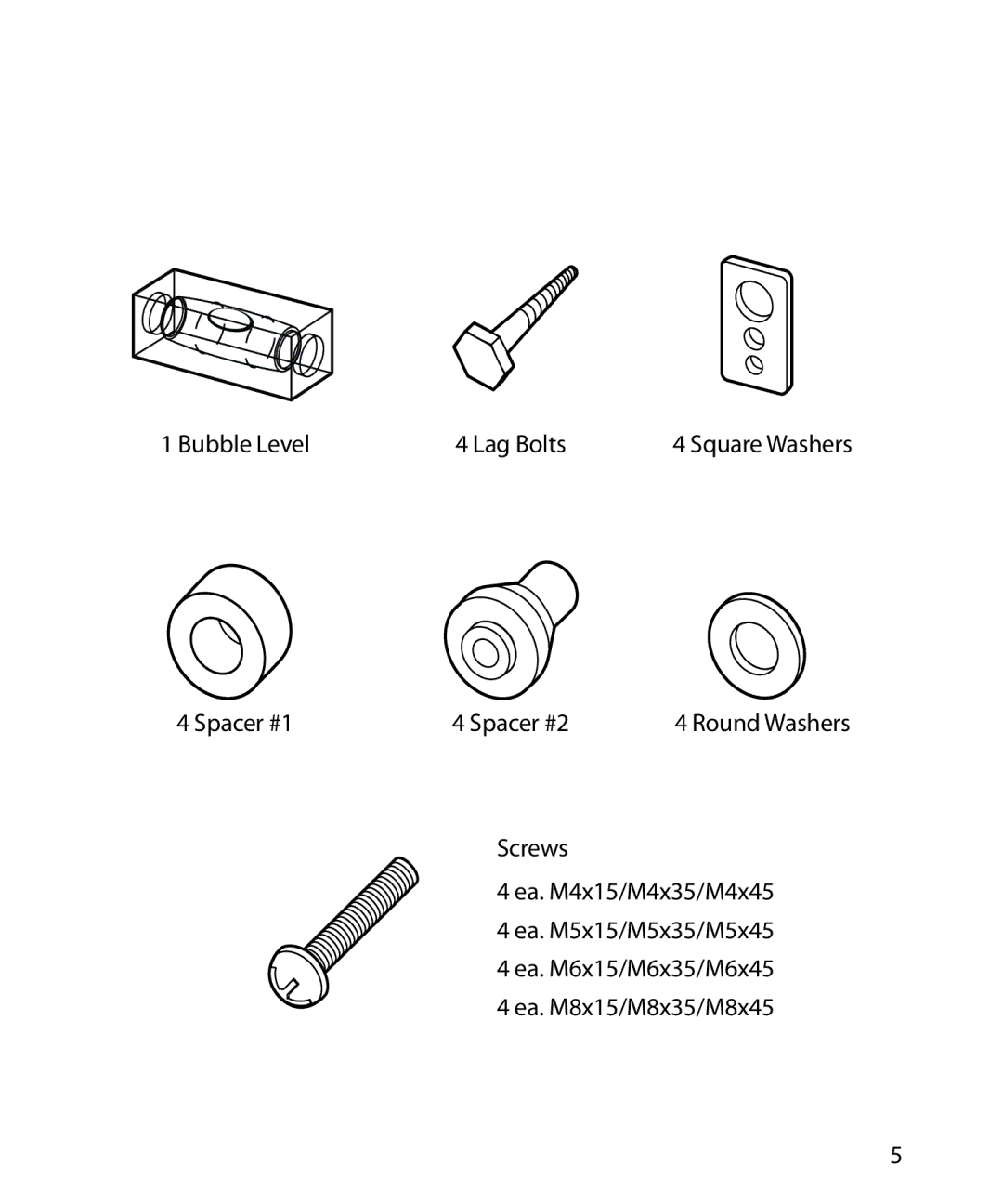 Monster Cable SmartViewTM 300M warranty Bubble Level Lag Bolts 