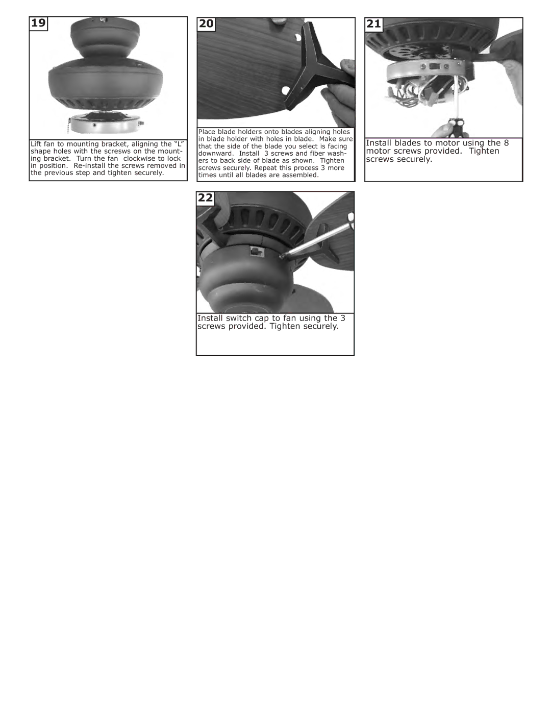 Monte Carlo Fan Company 4CO28 installation instructions 