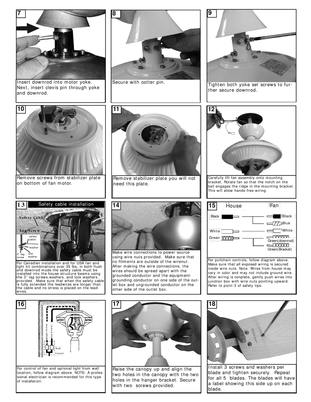 Monte Carlo Fan Company 5CY60XX owner manual House Fan 