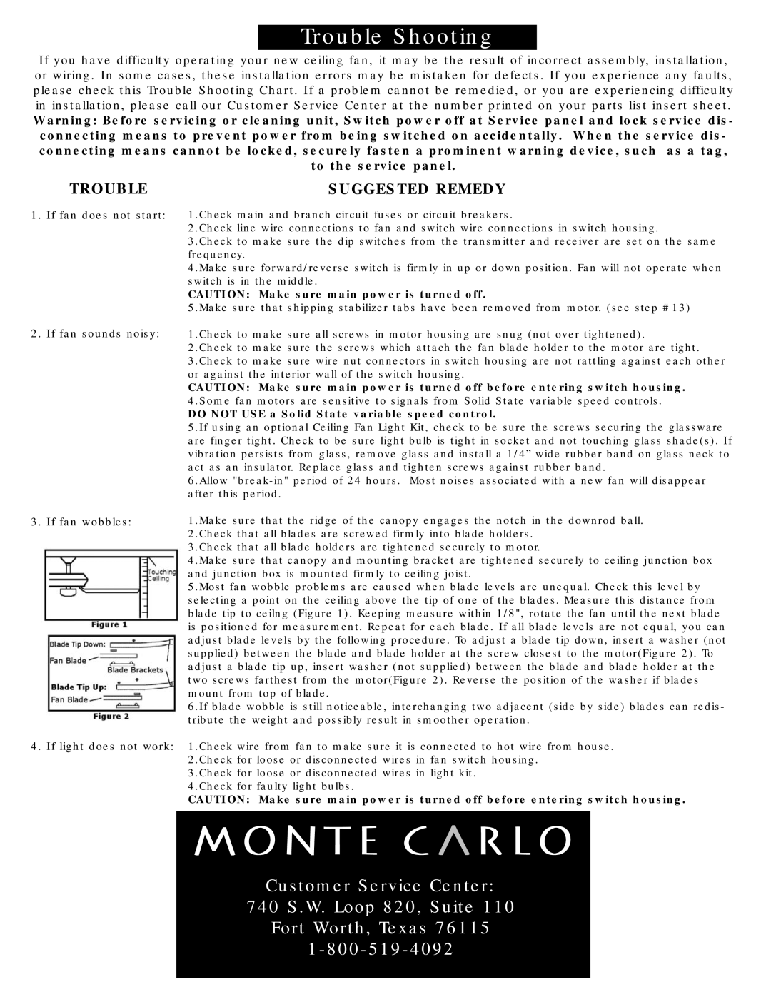 Monte Carlo Fan Company 5DH52 owner manual Junction box is mounted firmly to ceiling joist, Mount from top of blade 