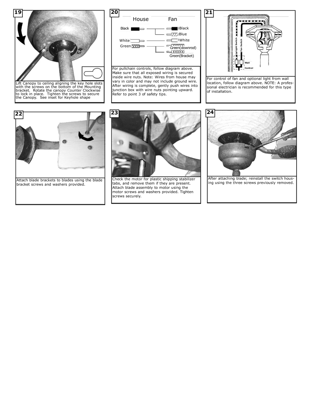 Monte Carlo Fan Company 5GL52 owner manual House Fan 