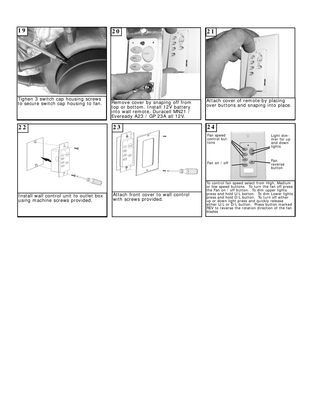 Monte Carlo Fan Company 5PAR52 owner manual 