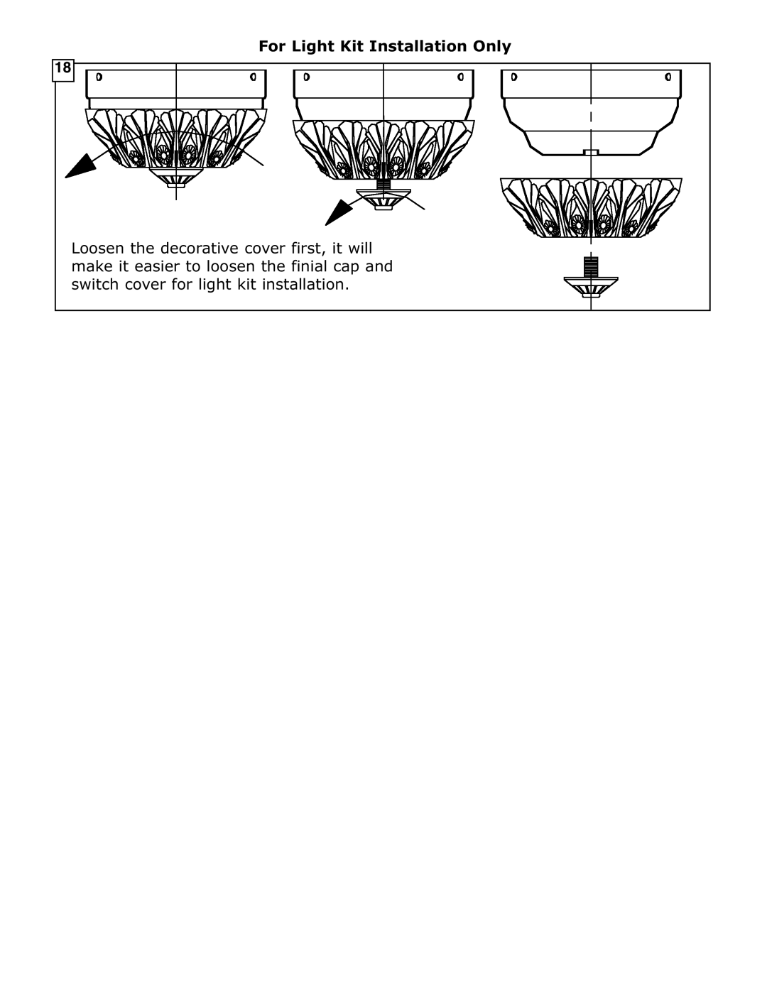 Monte Carlo Fan Company 5SI owner manual For Light Kit Installation Only 