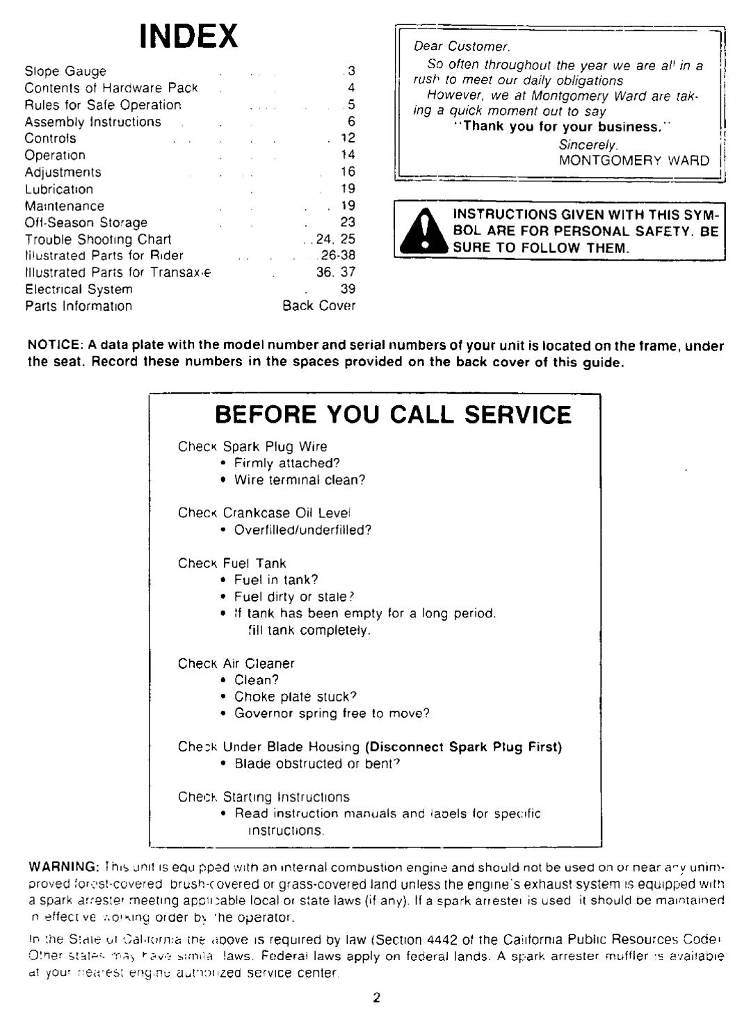 Montgomery Ward TMO-33920B, TMO-33921B manual 