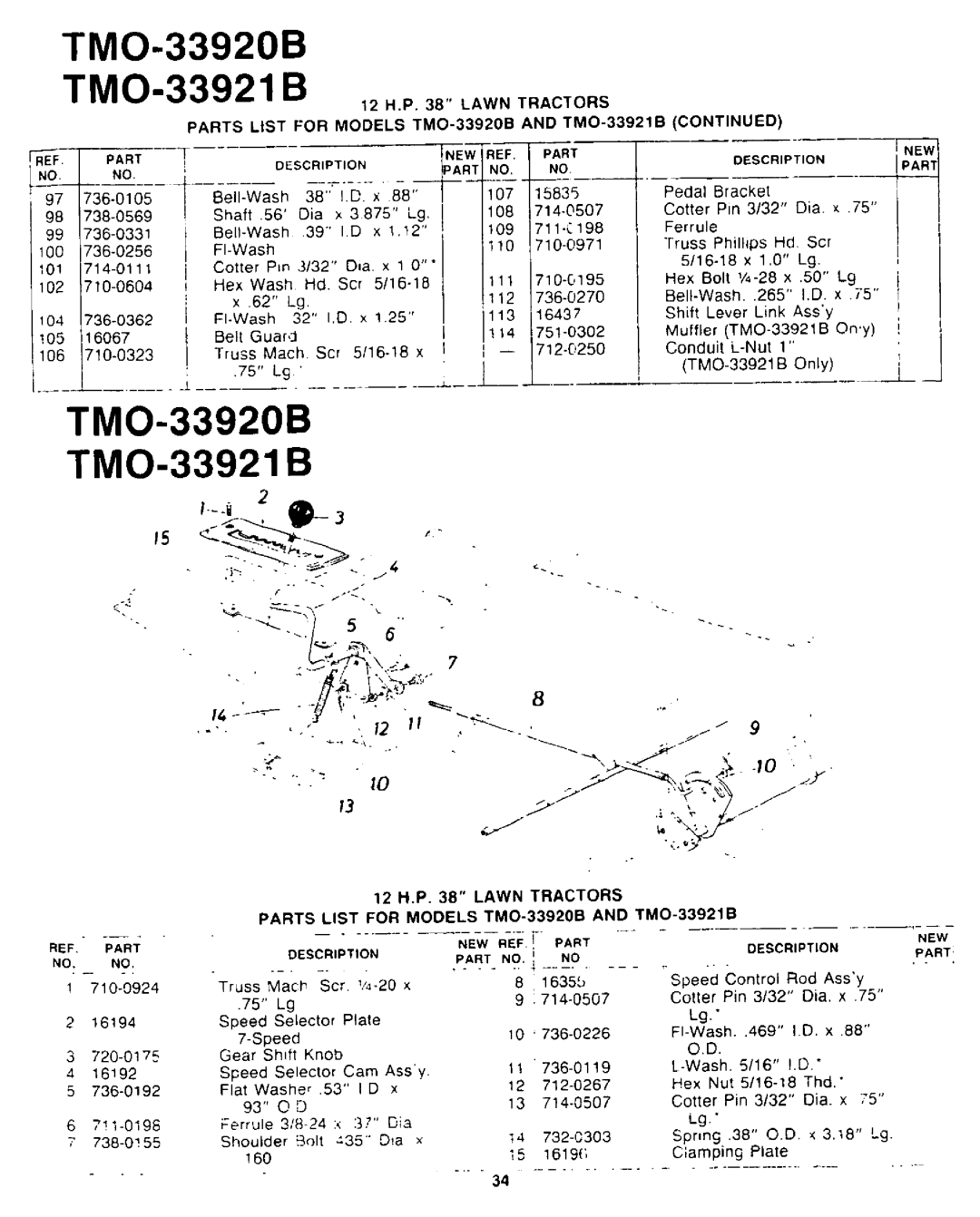 Montgomery Ward TMO-33920B, TMO-33921B manual 