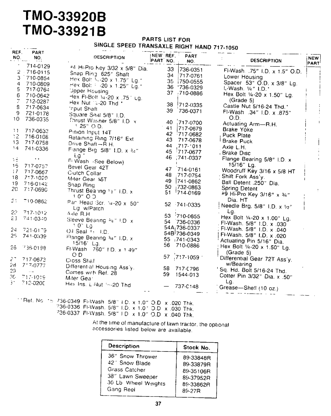 Montgomery Ward TMO-33921B, TMO-33920B manual 