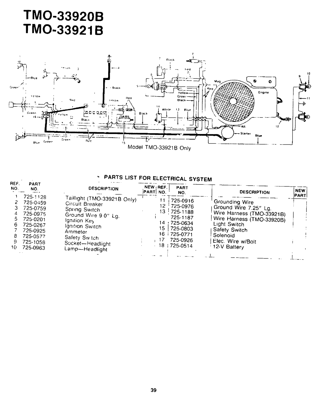 Montgomery Ward TMO-33921B, TMO-33920B manual 