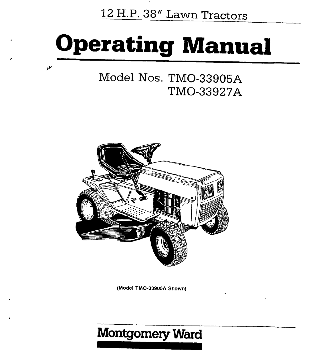 Montgomery Ward TMO-33905 A, TMO-33927 A manual 