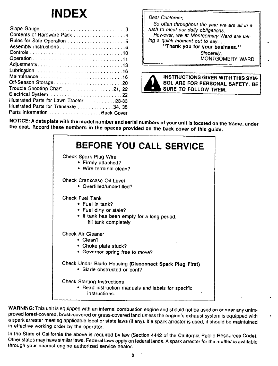 Montgomery Ward TMO-33927 A, TMO-33905 A manual 