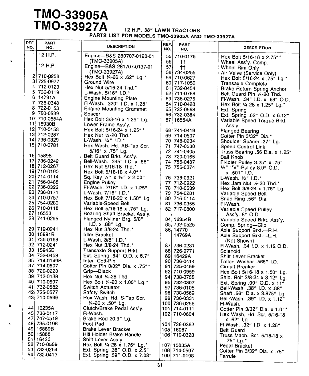 Montgomery Ward TMO-33905 A, TMO-33927 A manual 