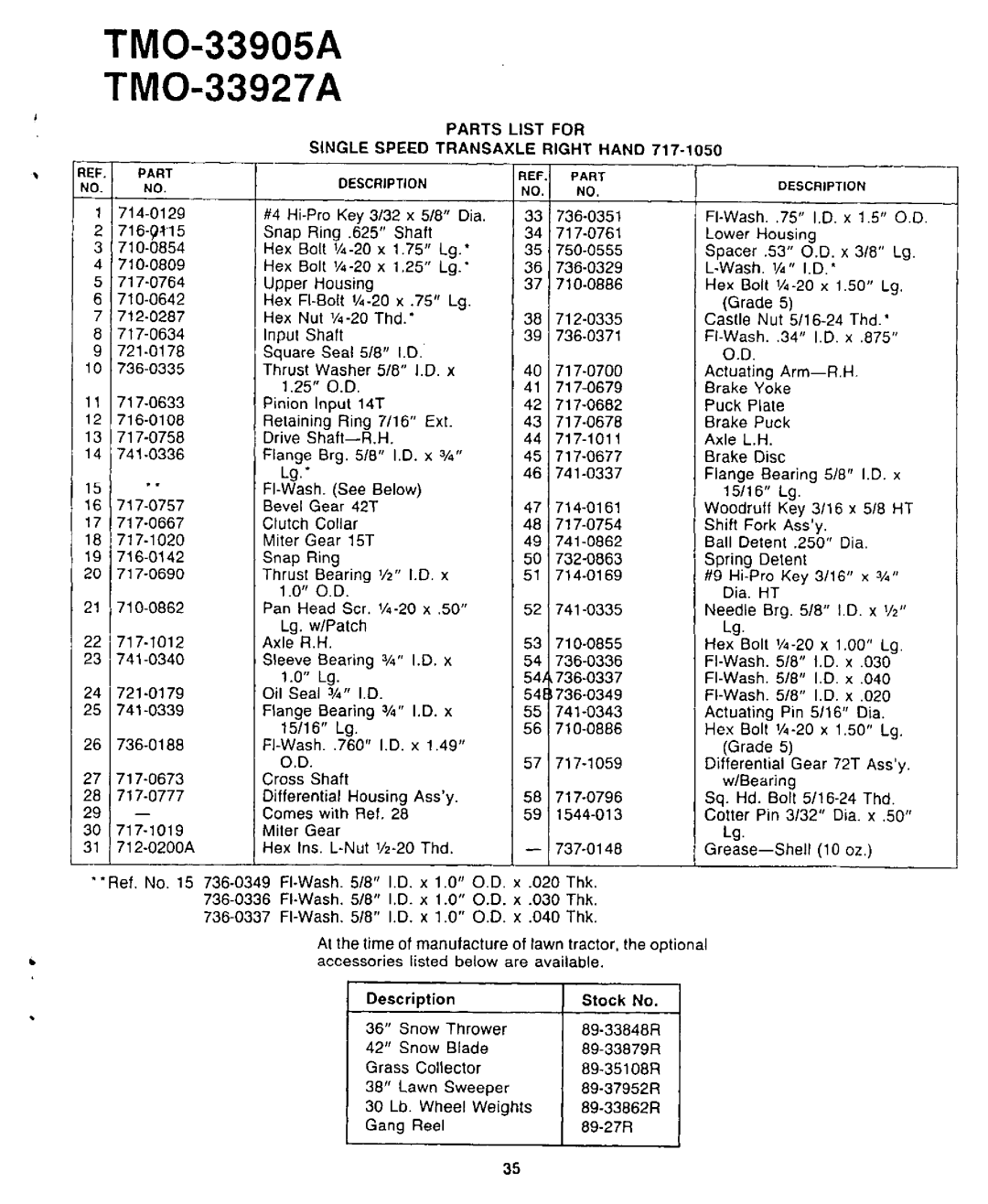 Montgomery Ward TMO-33905 A, TMO-33927 A manual 