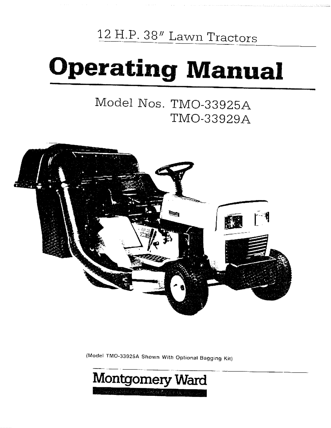 Montgomery Ward TMO-33925A, TMO-33929A manual 