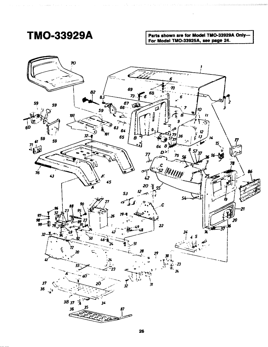 Montgomery Ward TMO-33929A, TMO-33925A manual 