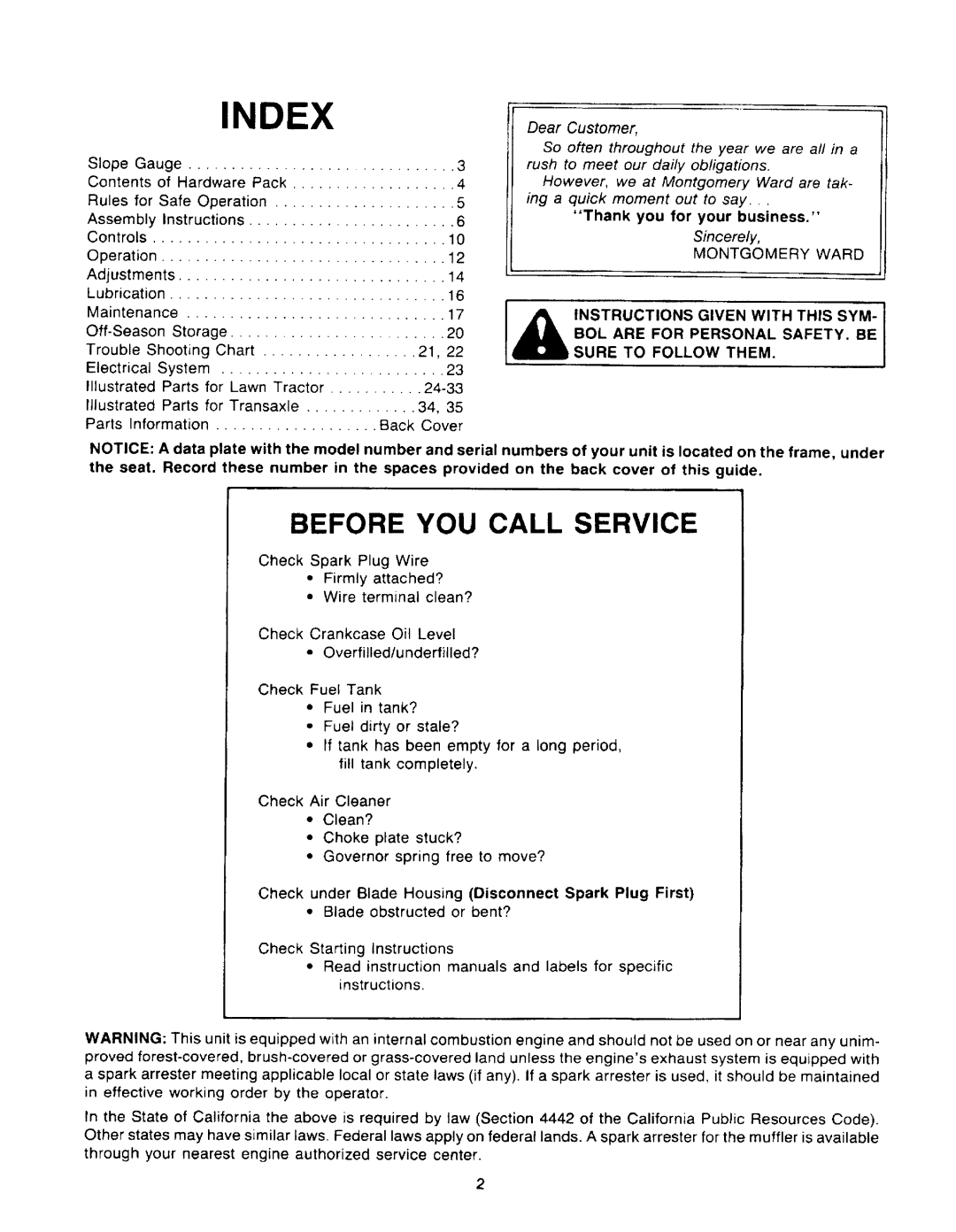 Montgomery Ward TMO-33934A manual 