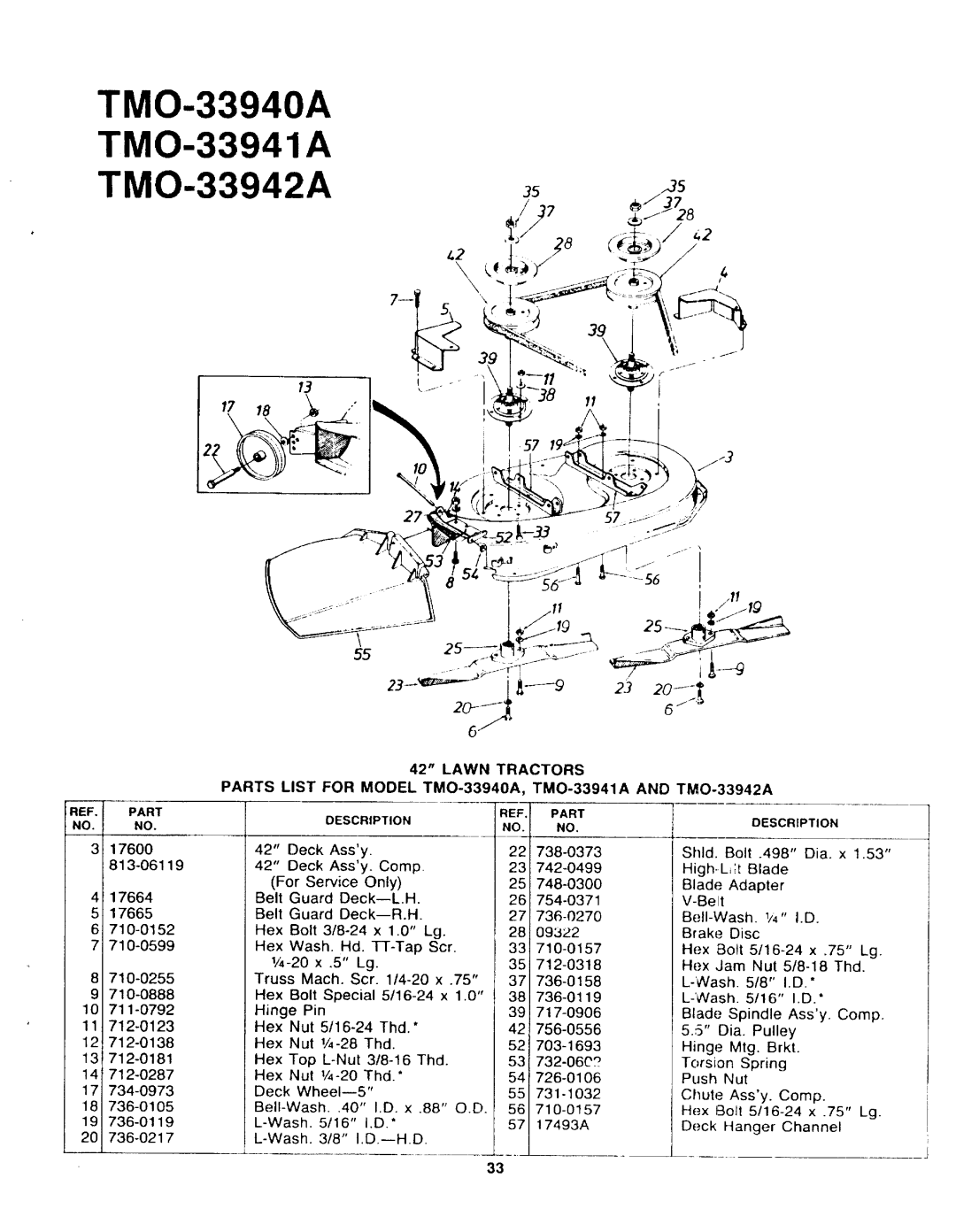 Montgomery Ward TMO-33941A, TMO-33940A, TMO-33942A manual 