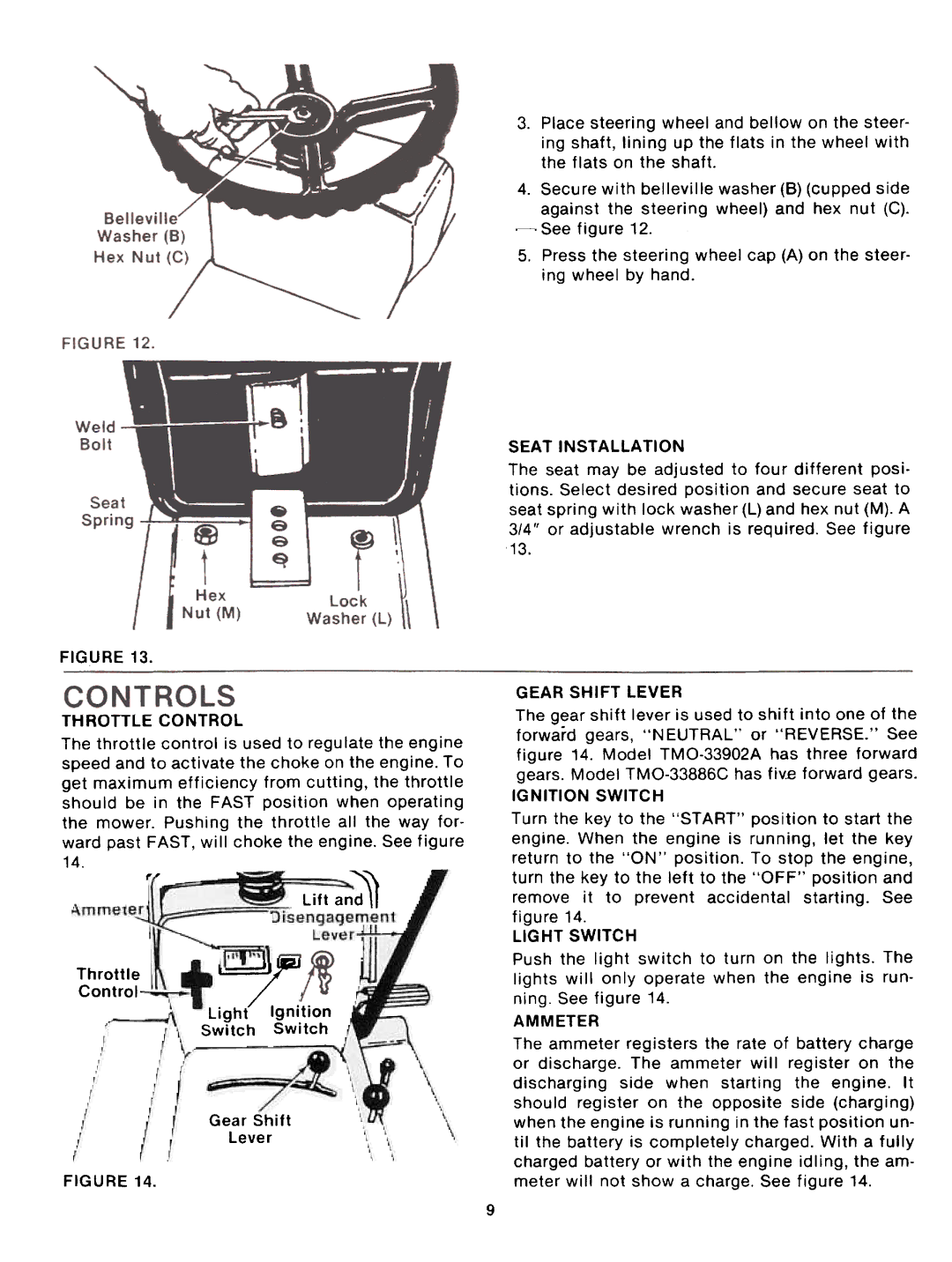 Montgomery Ward TMO-33902A, TMO-33986C manual Throttle 