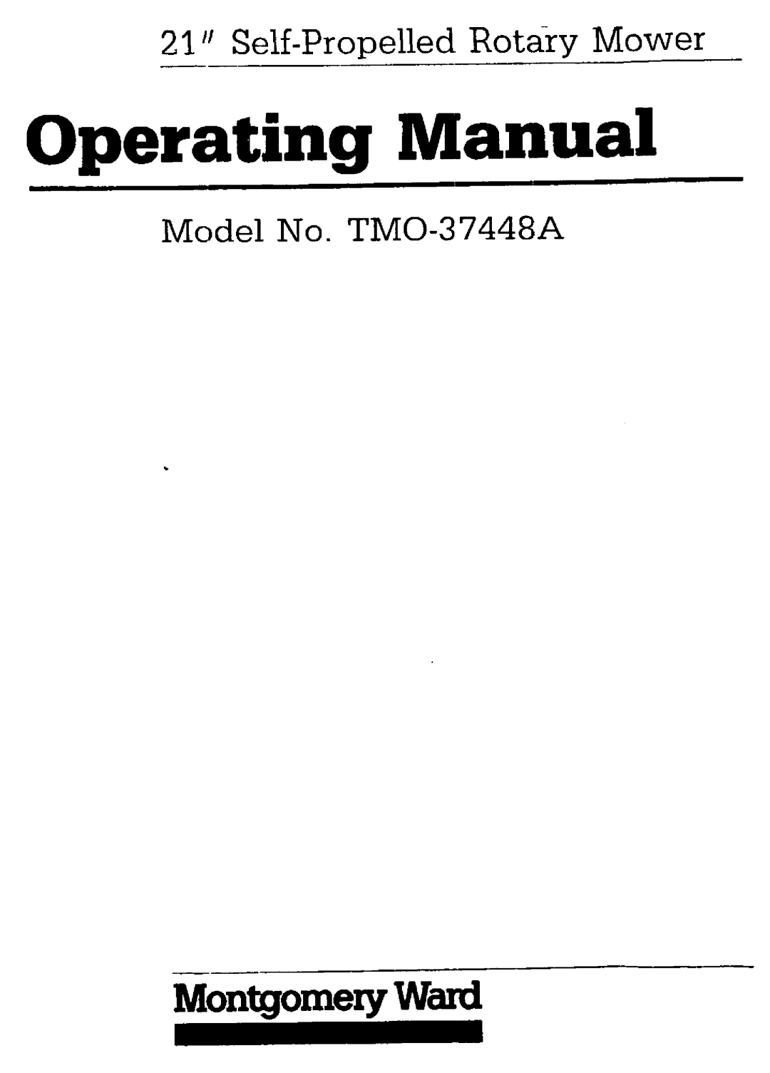 Montgomery Ward TMO-37448A manual 