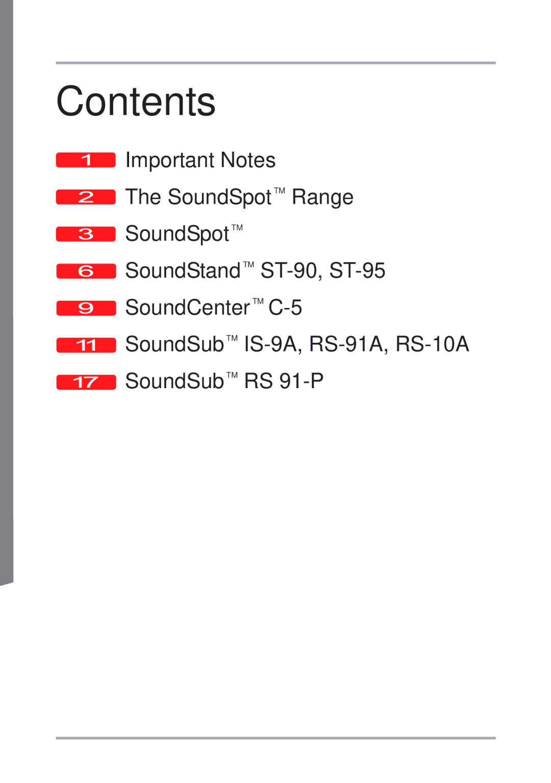 Morel ST-90, ST-95 owner manual Contents 