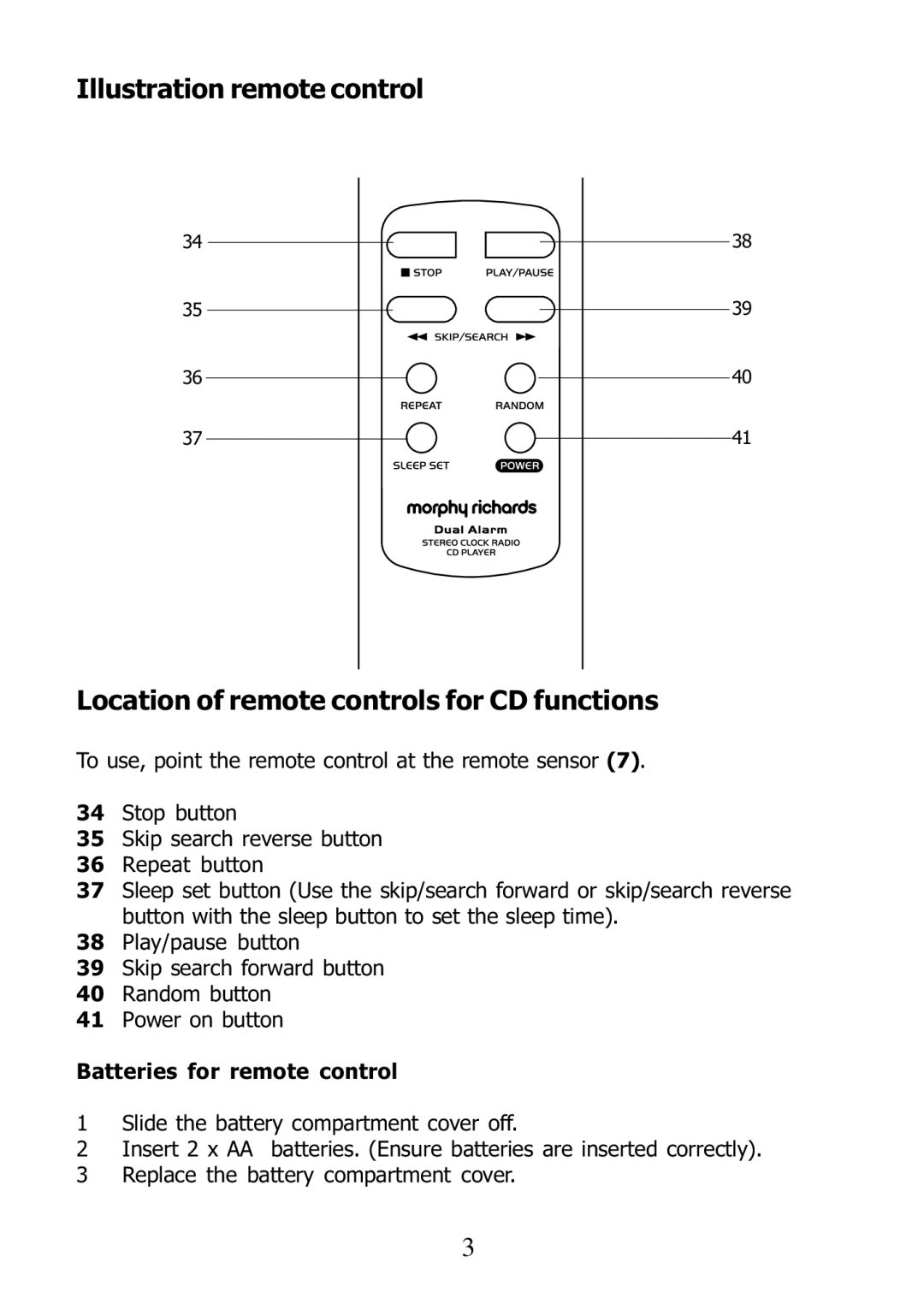 Morphy Richards 29000 operating instructions 