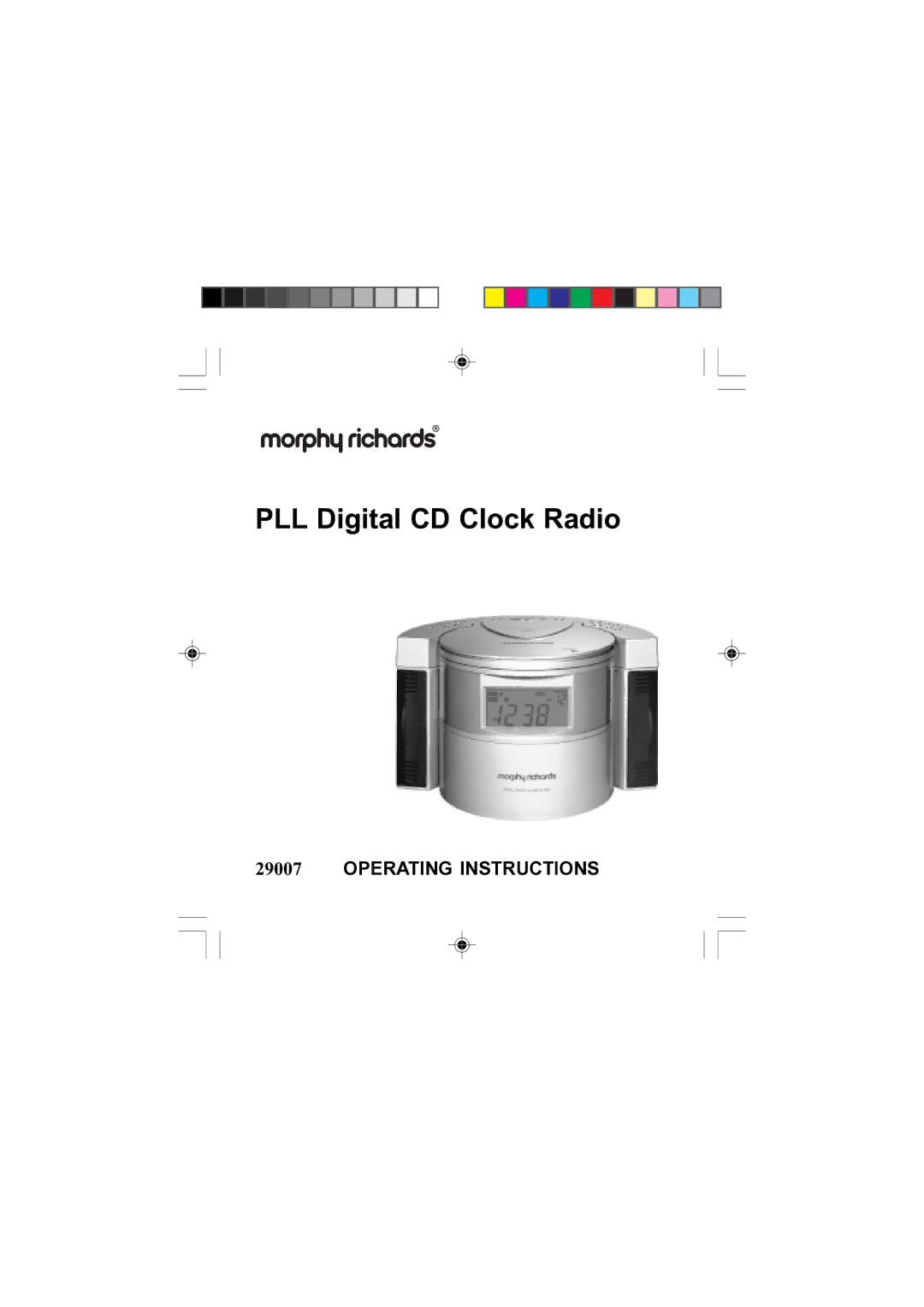 Morphy Richards 29007 operating instructions PLL Digital CD Clock Radio 