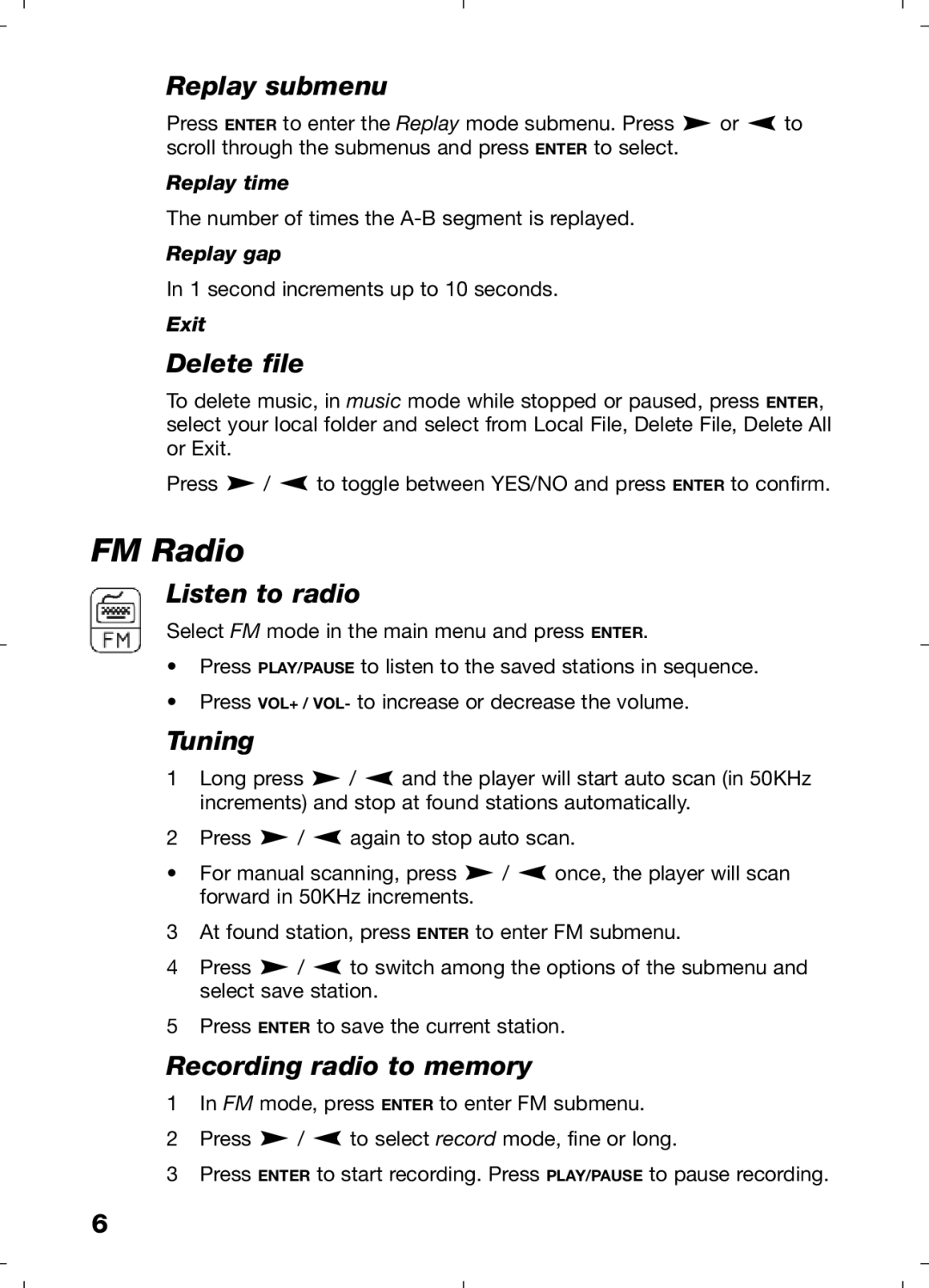 Morphy Richards 29204 manual FM Radio 