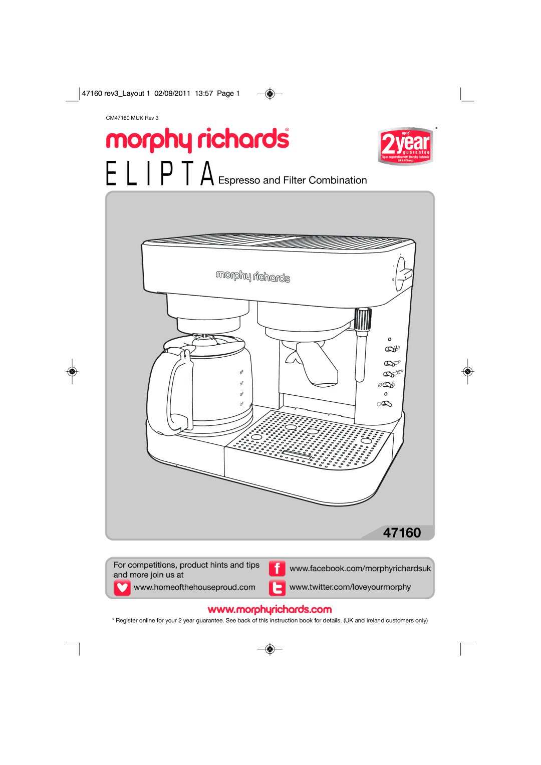 Morphy Richards 47160 manual 