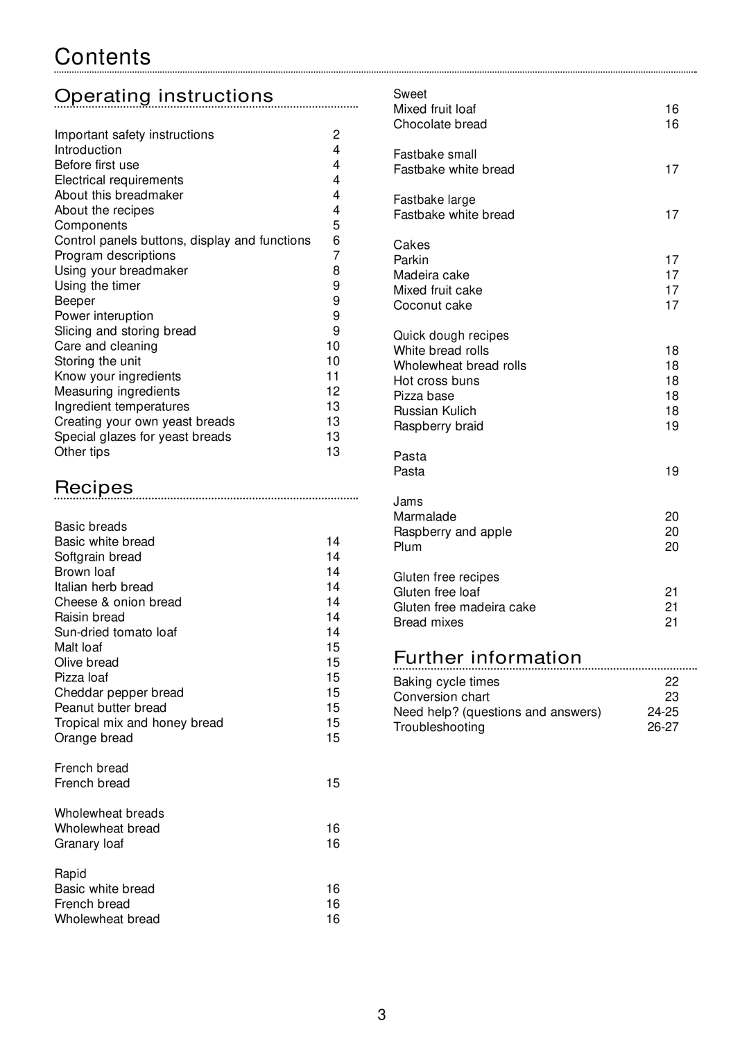 Morphy Richards 48300 manual Contents 