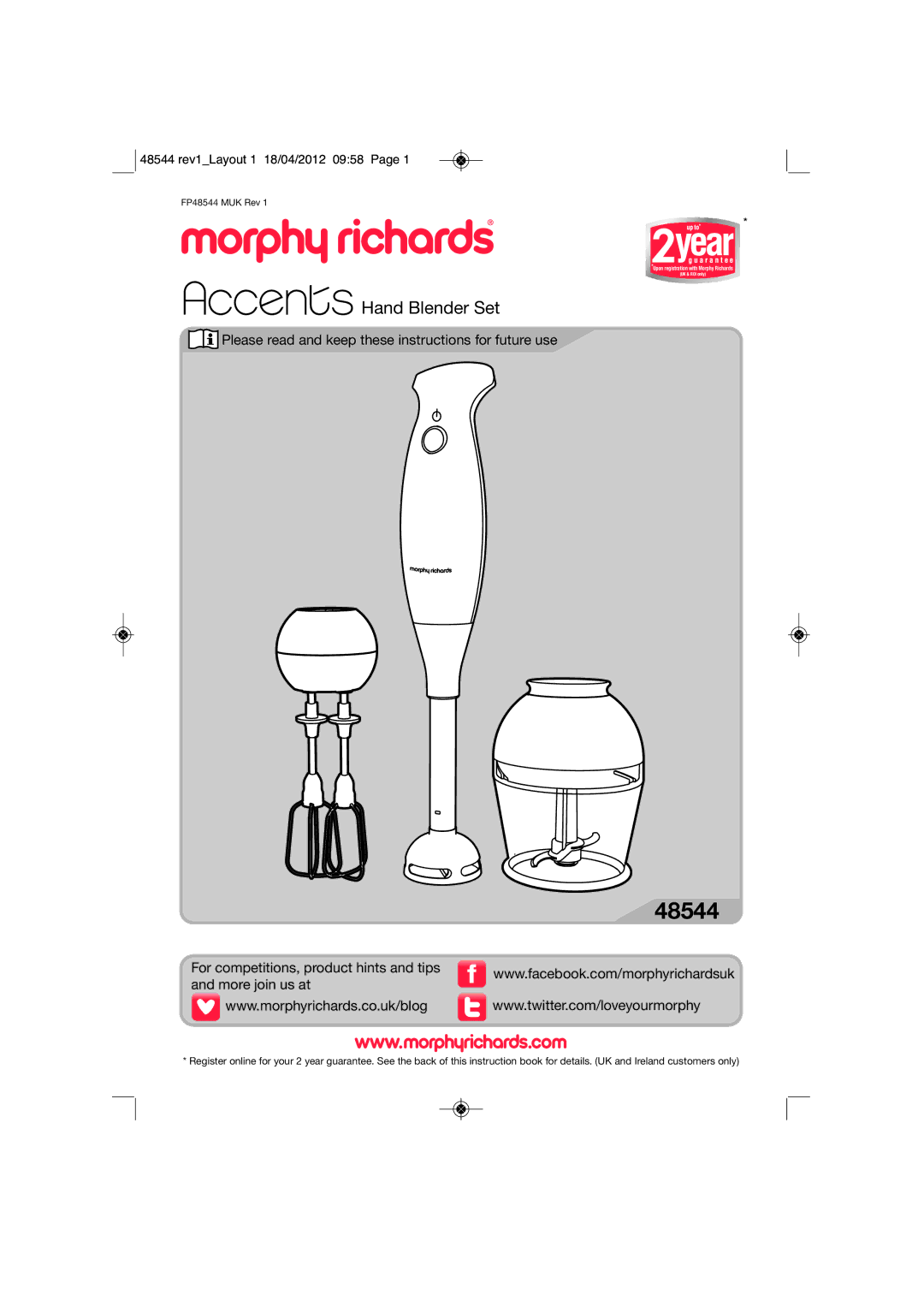 Morphy Richards 48544 manual 