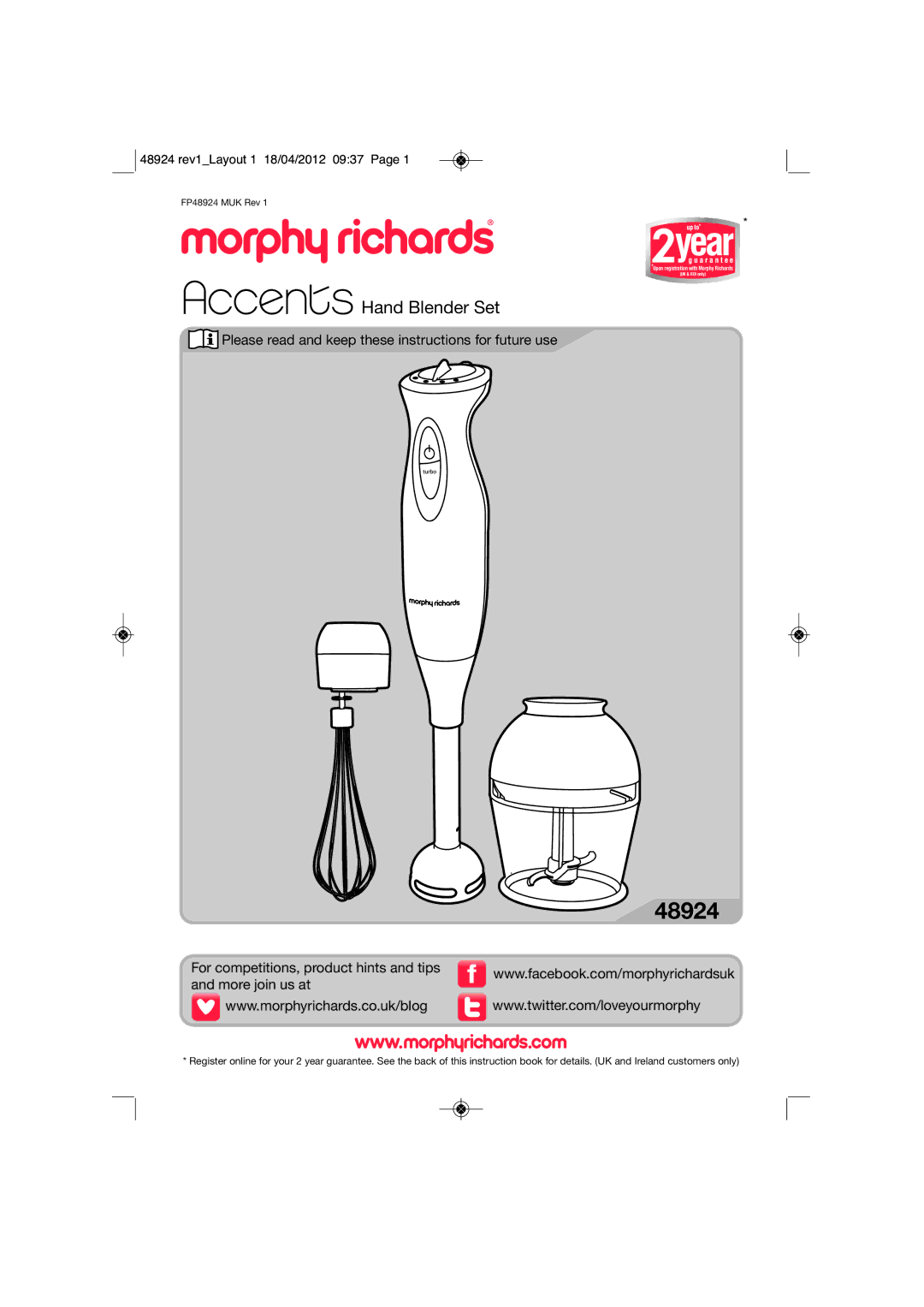 Morphy Richards 48924 manual 