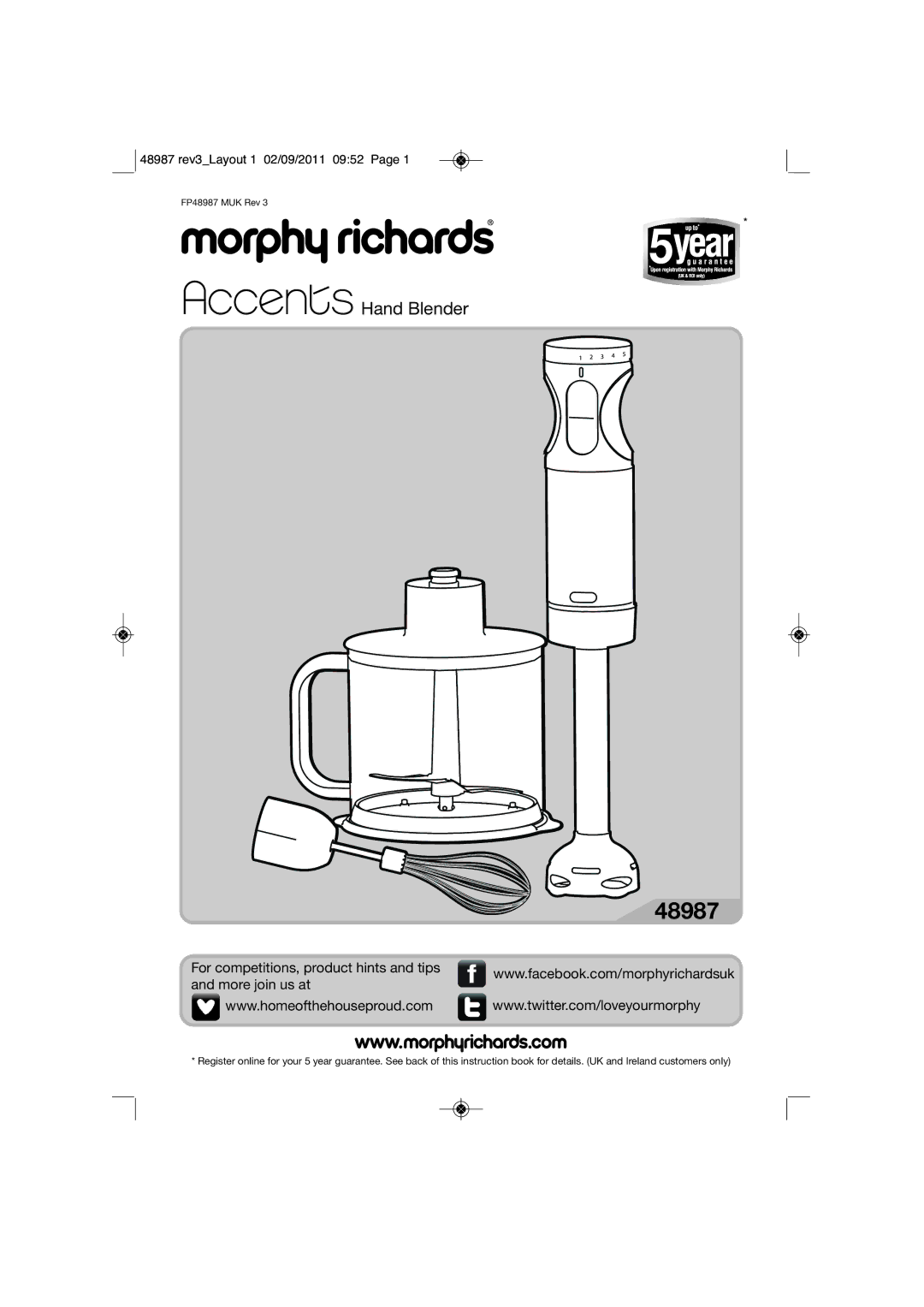 Morphy Richards 4897 manual 48987 