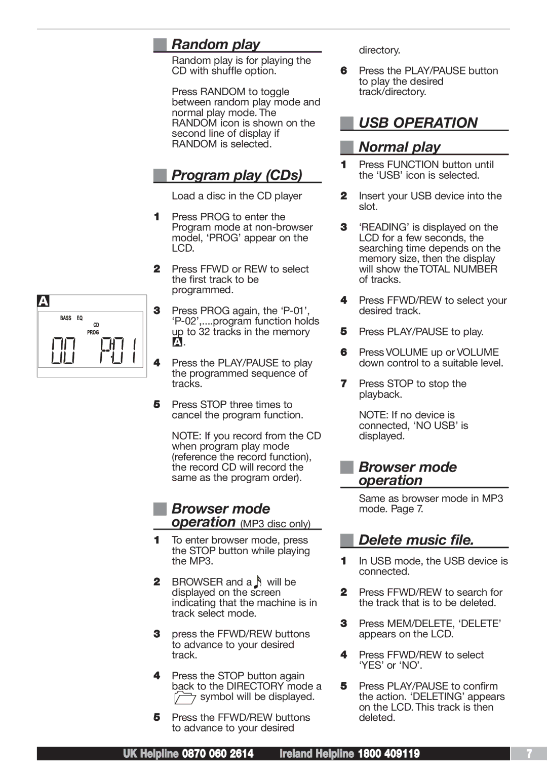 Morphy Richards AD29405 manual USB Operation 