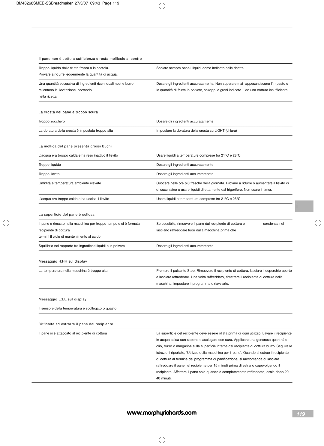 Morphy Richards BM48268SMEE manual 119 