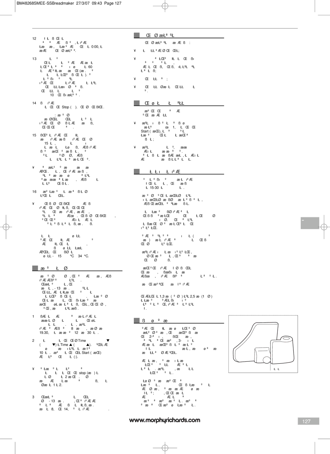 Morphy Richards BM48268SMEE manual 127 