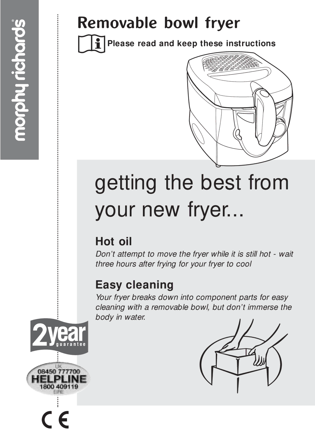 Morphy Richards bowl fryer manual Getting the best from Your new fryer 