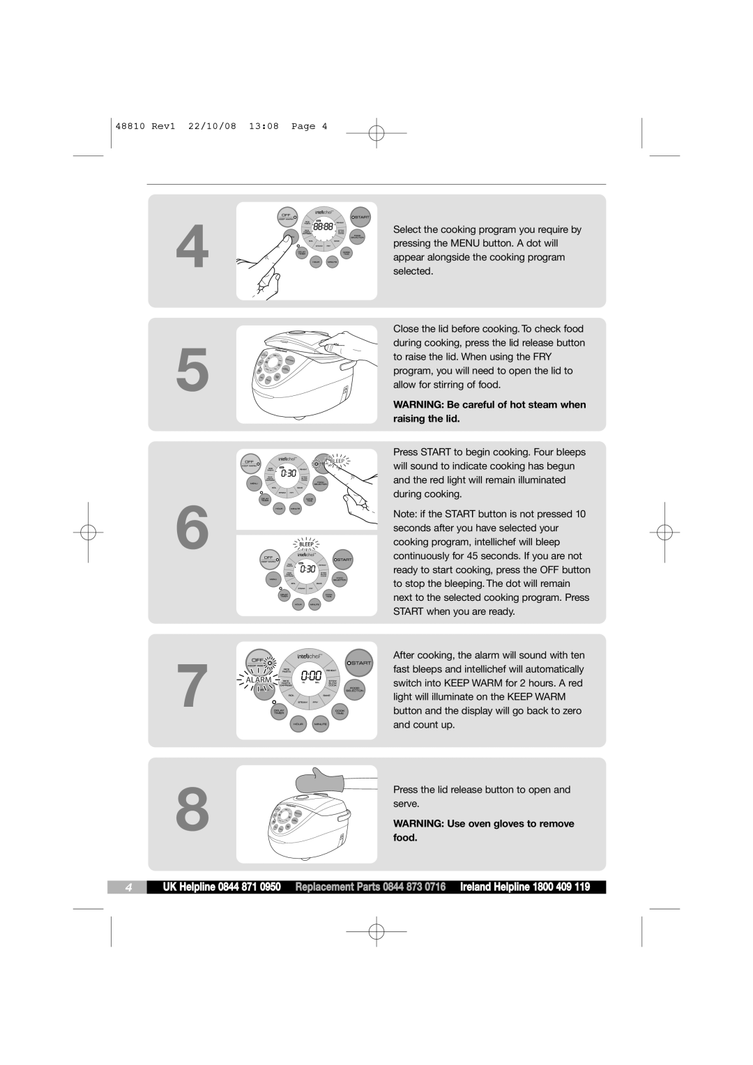 Morphy Richards Intellichef manual 48810 Rev1 22/10/08 1308 