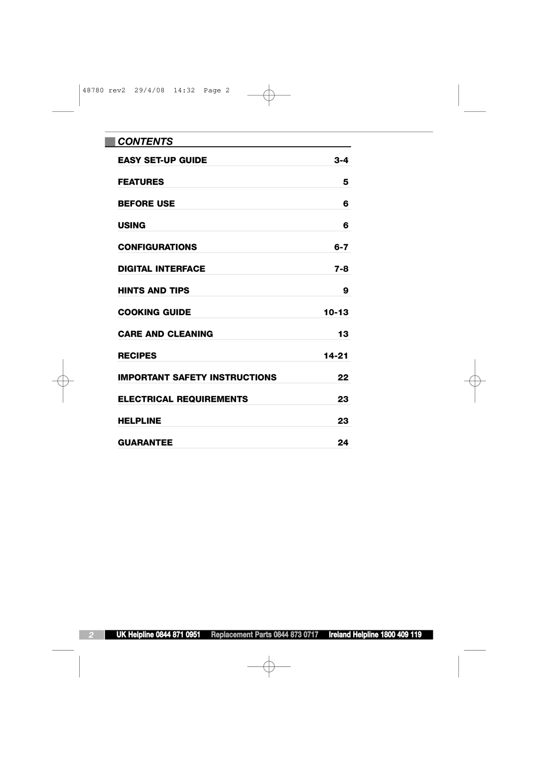 Morphy Richards Intellisteam setup guide Contents 