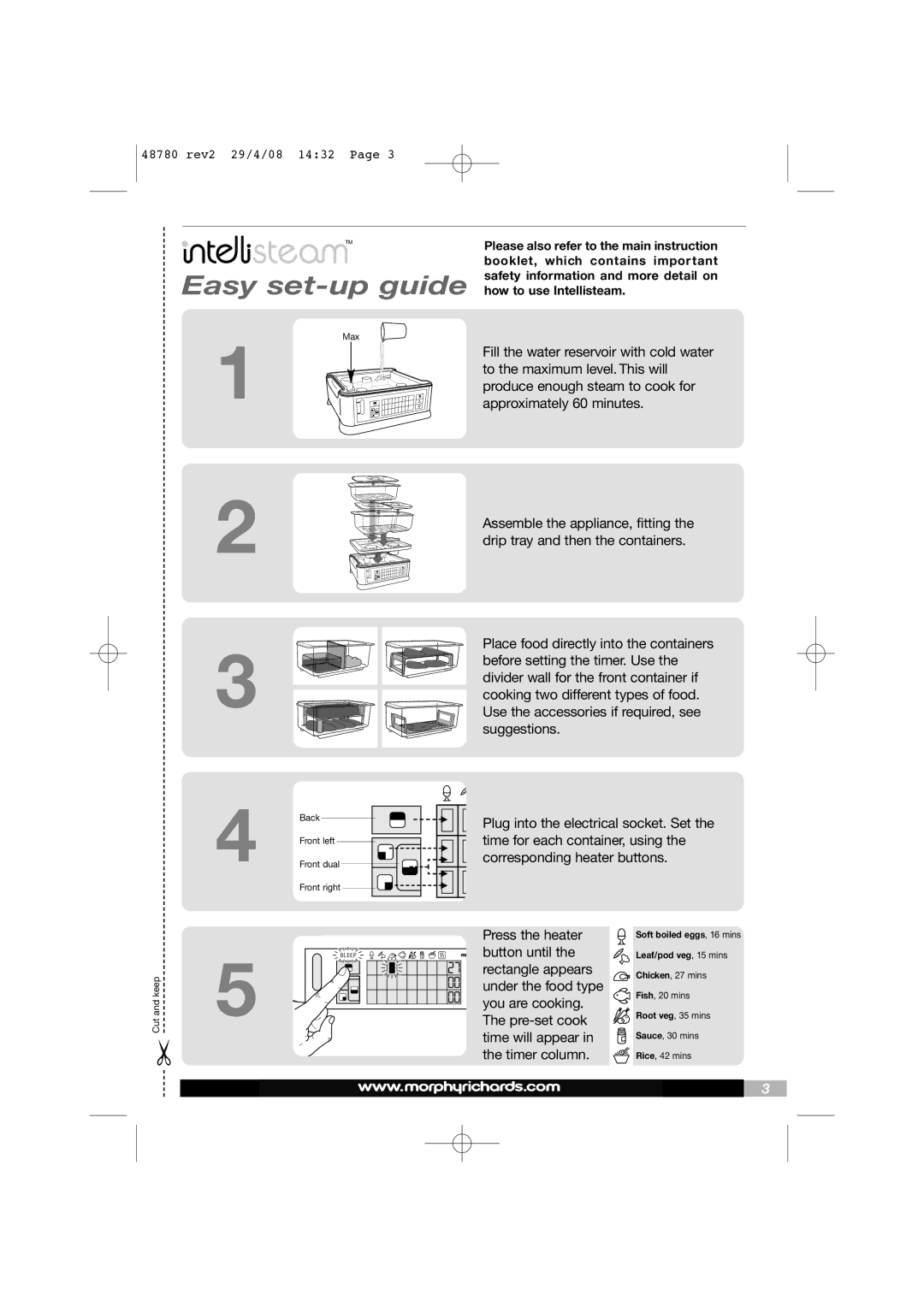 Morphy Richards Intellisteam setup guide Easy set-up guide 