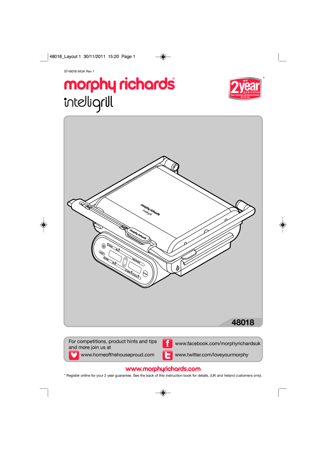 Morphy Richards ST48018 MUK Rev 1 manual 