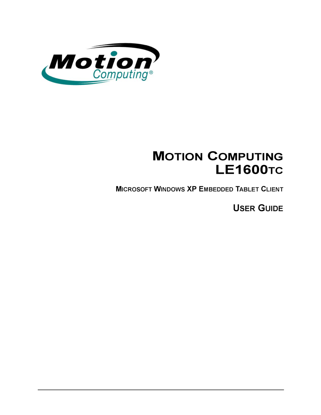 Motion Computing AB52242 manual LE1600TC 