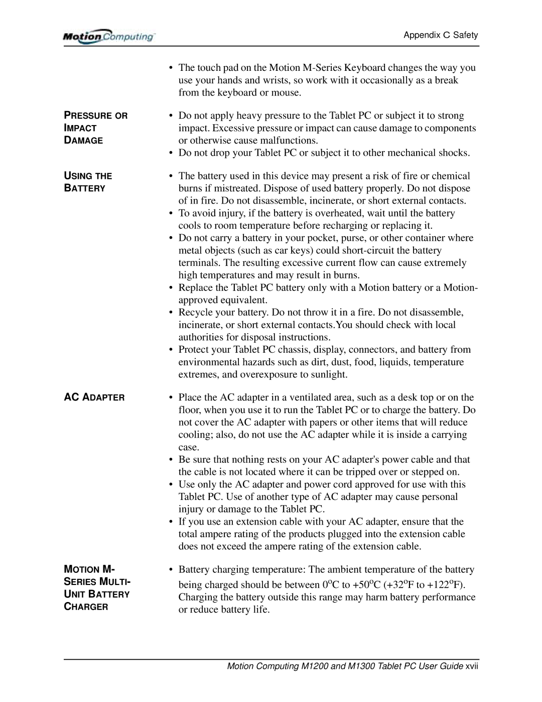 Motion Computing M1200, M1300 manual From the keyboard or mouse 