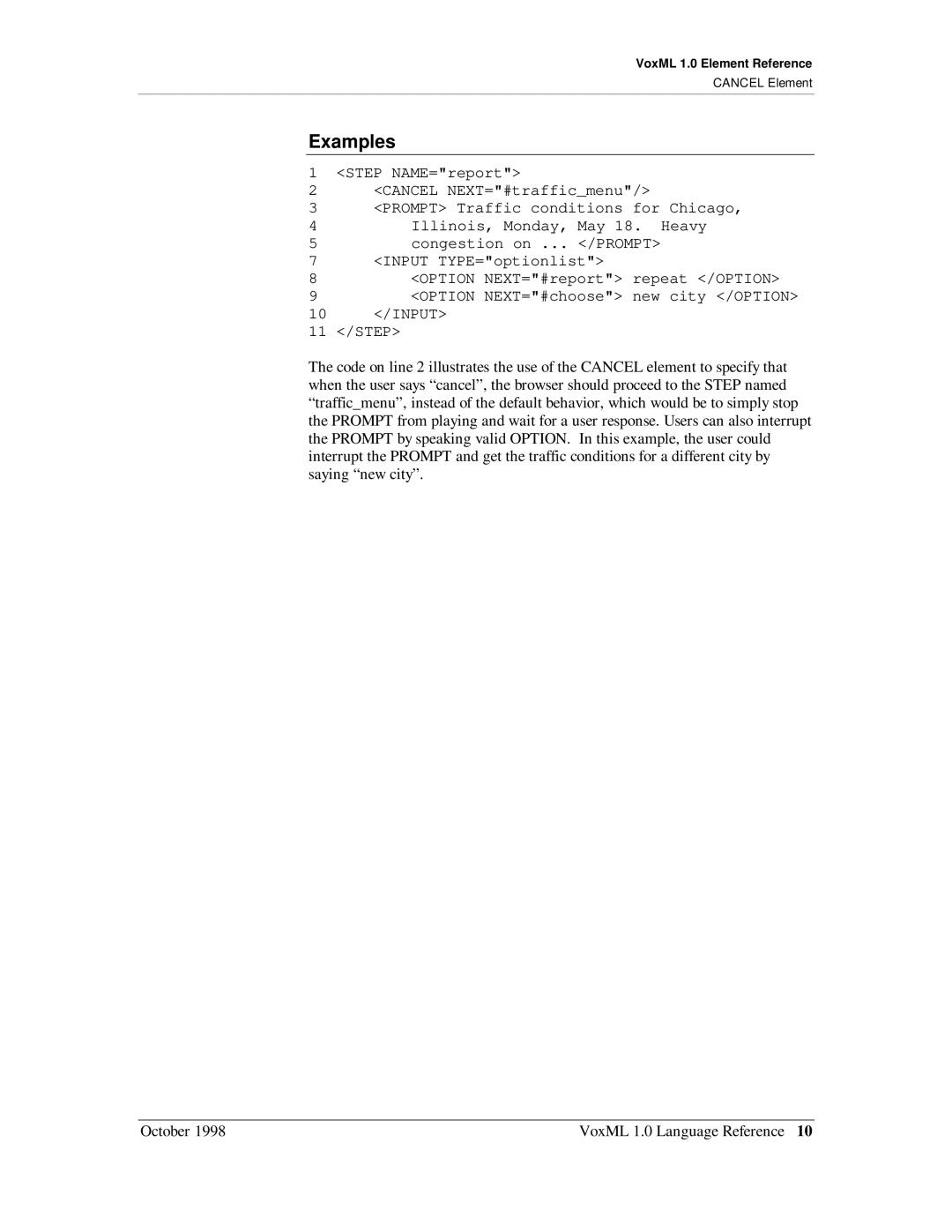 Motorola 1 manual Examples 