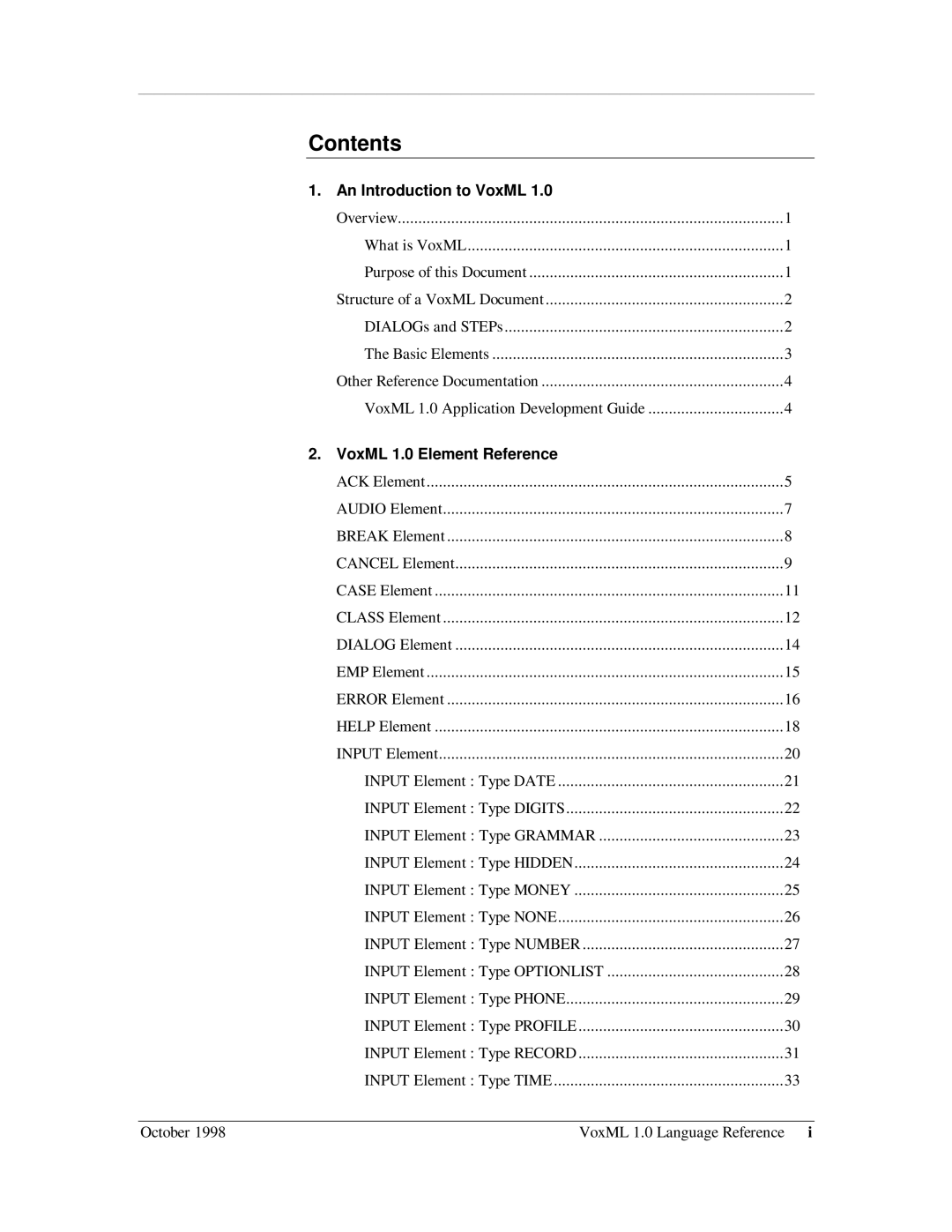 Motorola 1 manual Contents 