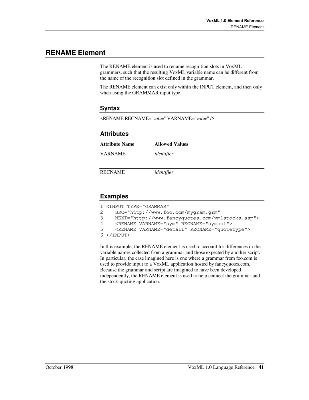 Motorola 1 manual Rename Element 