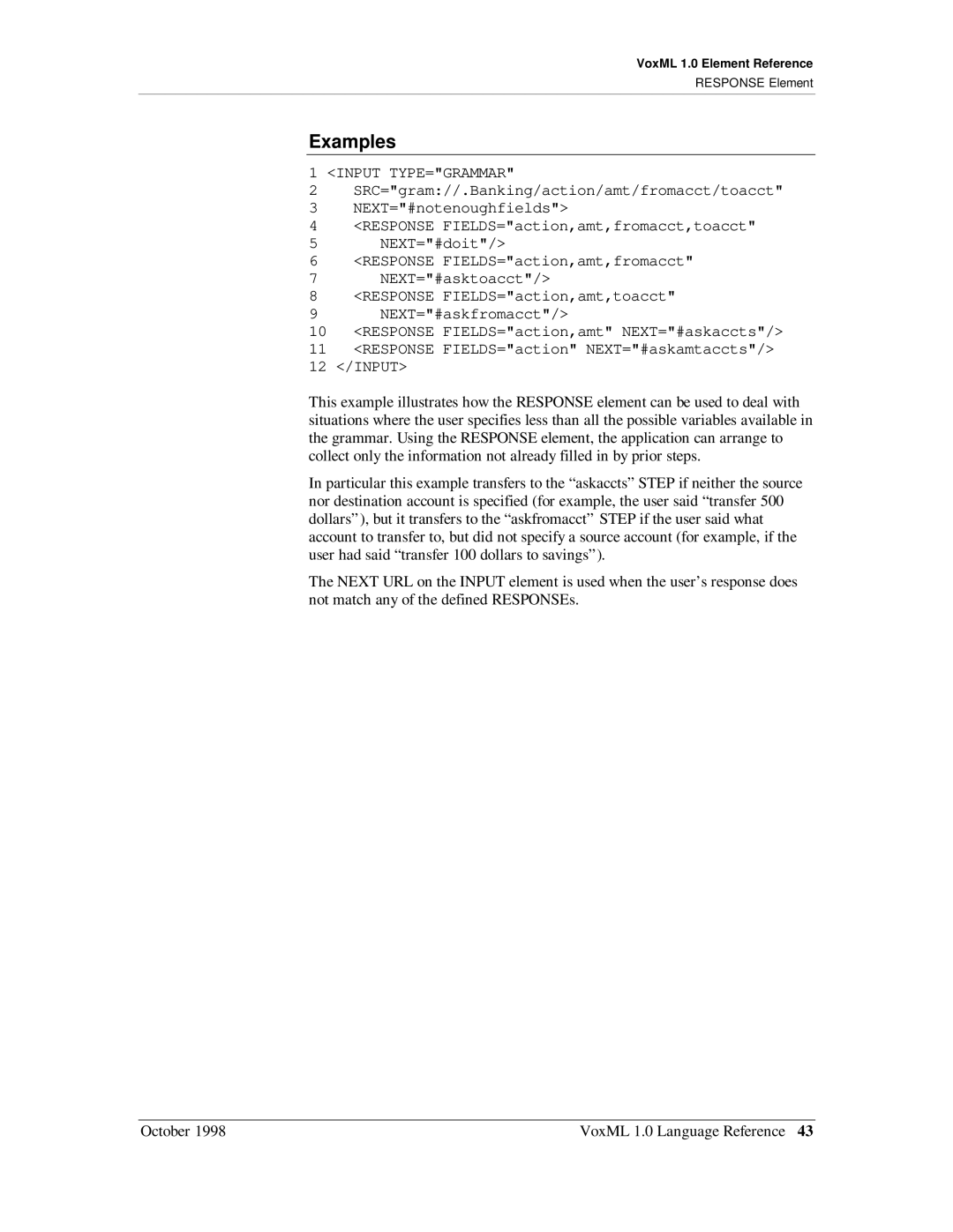 Motorola 1 manual Examples 