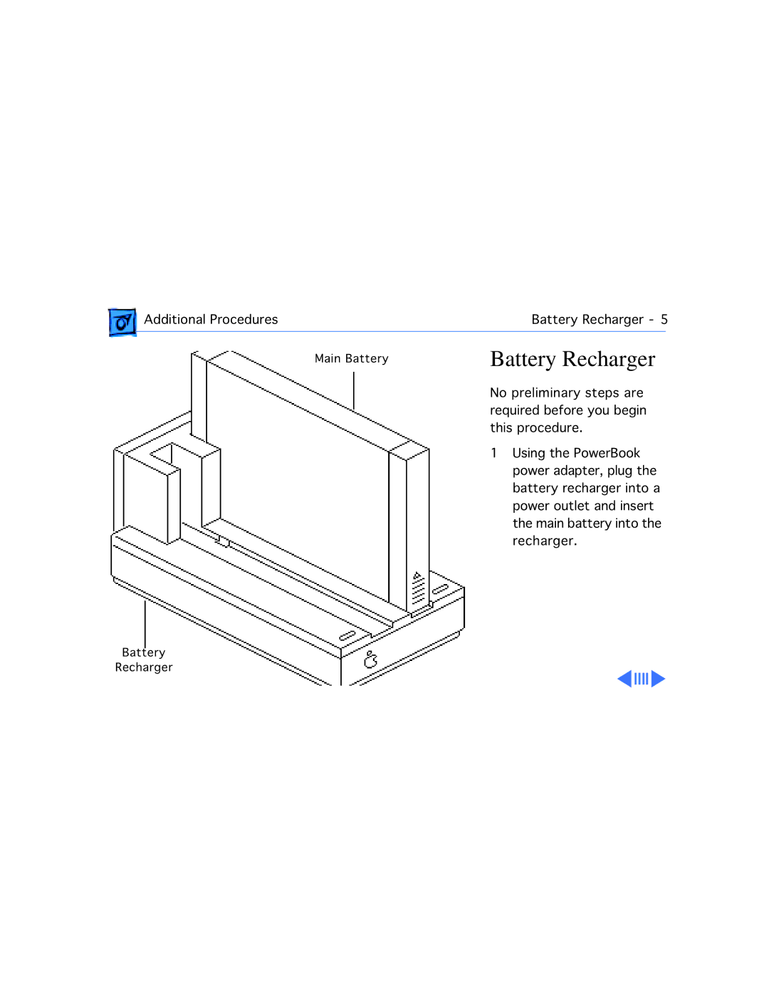 Motorola 100 manual Battery Recharger 