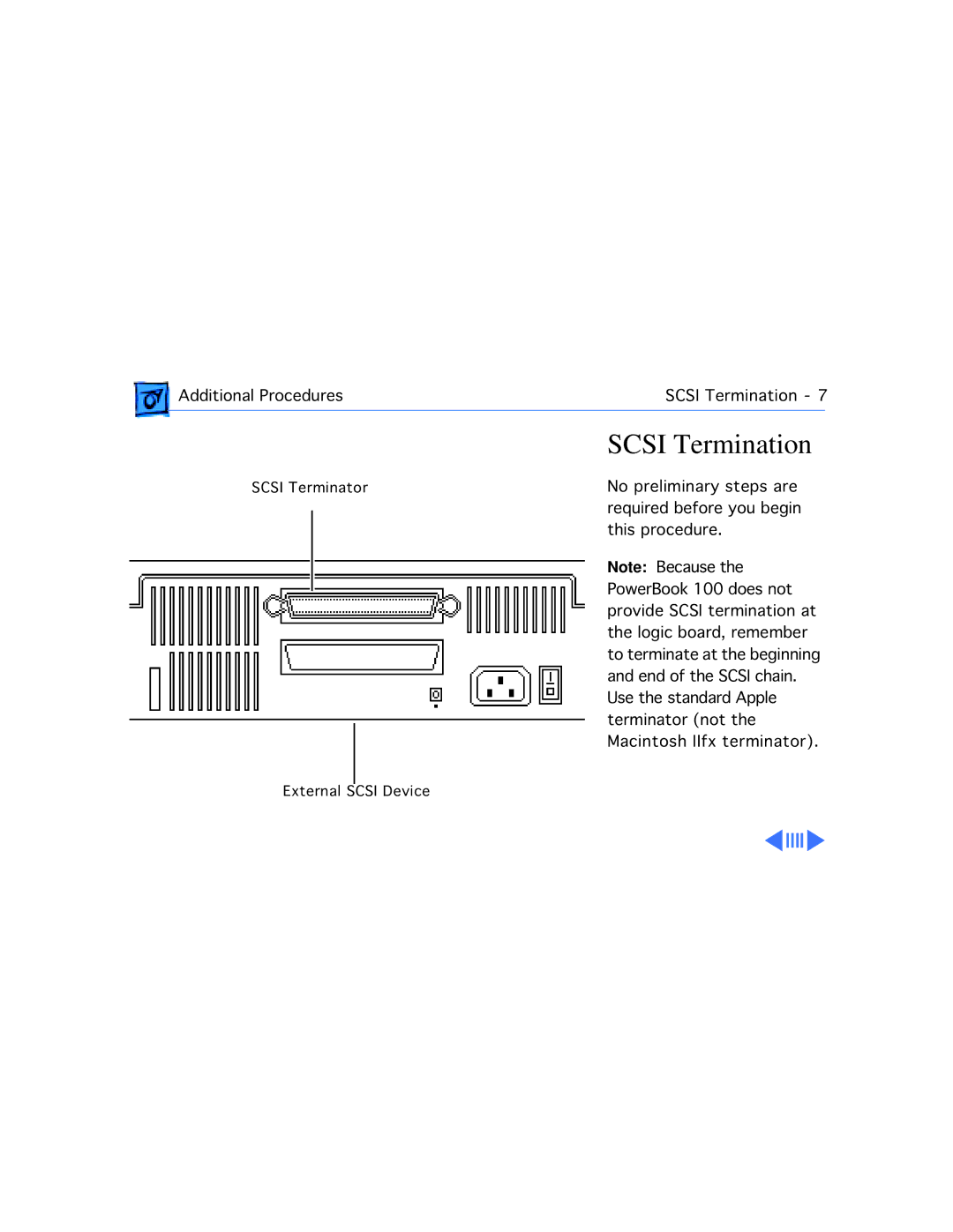 Motorola 100 manual Scsi Termination 