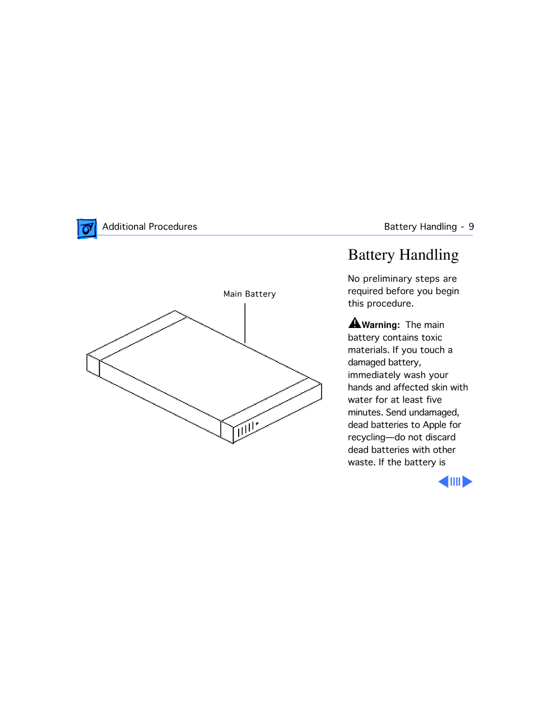 Motorola 100 manual Battery Handling 