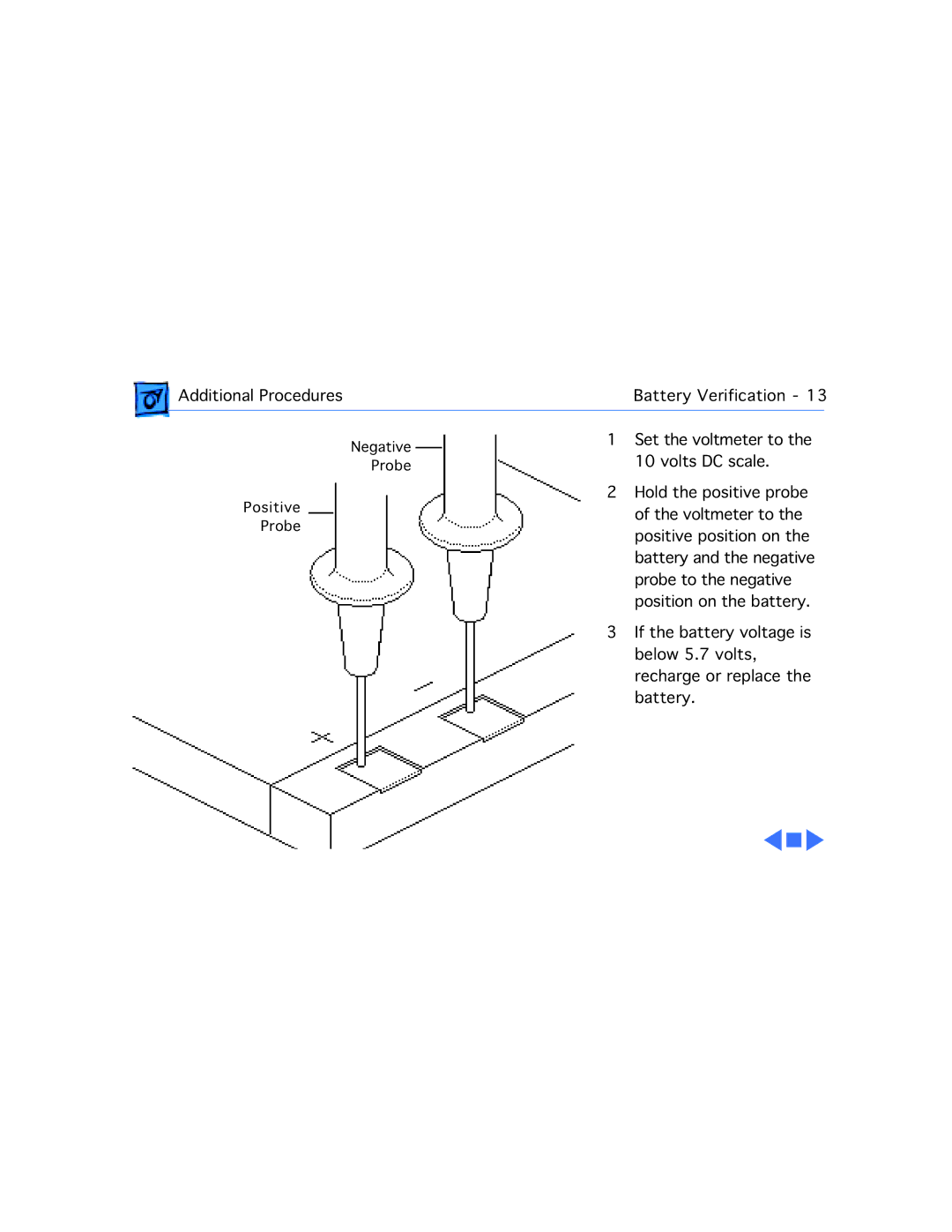 Motorola 100 manual Set the voltmeter to 