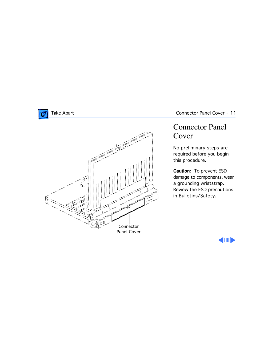 Motorola 100 manual Connector Panel Cover 