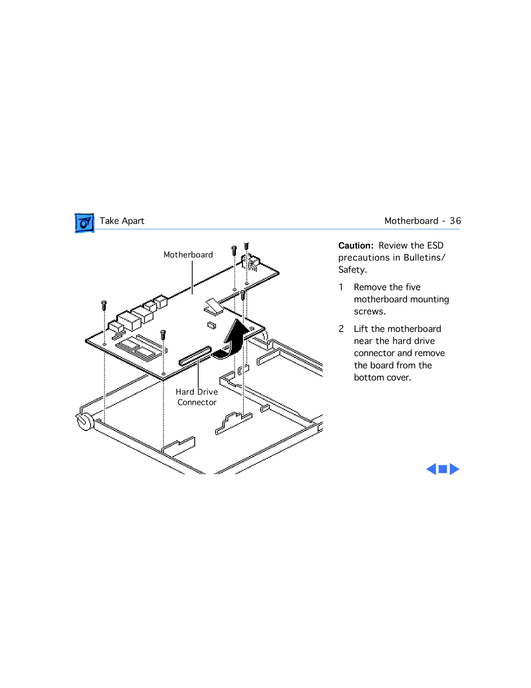 Motorola 100 manual Take Apart Motherboard 